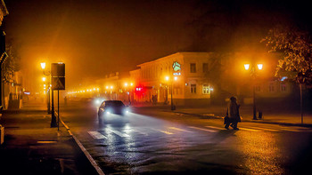 Пешеходы, переходы / Туман в городе. Однажды, тёплым ноябрьским вечером.
