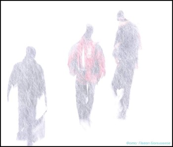 Снегопад / Снегопад снят с балкона