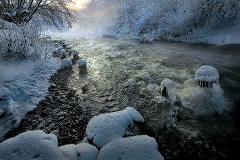 Бурлящие воды зимней реки... / ***