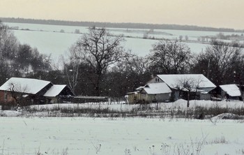 Деревня в снежном плену / Деревня в снежном плену
