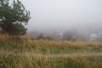 туман / С горы вниз опускается густой туман