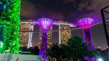 Gardens By the Bay / Представление в парке Gardens By the Bay, Сингапур. Октябрь 2019г.