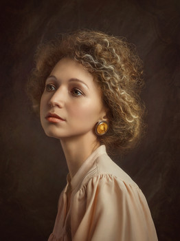 Портрет девушки с серьгами. / Художественная ретушь фото Евгения Кушель.