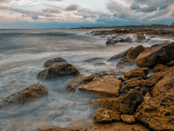 Вечер на Карибском море (Мексика) / Телефон, штатив, длинная выдержка