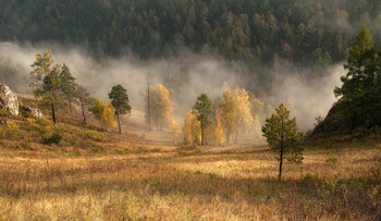 Осенний утренний туман. / Тсргашинский хребет.
