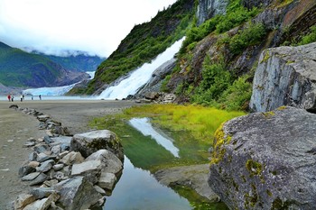 Водопад и ледник Менденхолл / Джуно, Аляска