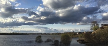 Бушует ветер. / Фото сделано на Оке близ Касимов.