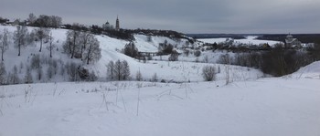 Касимовская гризайль / Панорама от Октябрьской на Старый пасад.