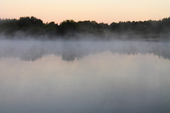 Утренний туман на реке Клязьма в Гороховце (Владимирская область) / Утренний туман на реке Клязьма в Гороховце (Владимирская область)