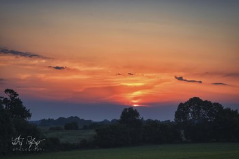 &nbsp; / Sonnenuntergang in Angeln.