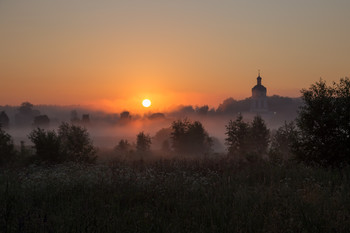 Утро жаркого дня / утро, туман, Фрязино, Гребнево