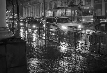 Дождливый вечер... / ...На вечерней дороге...