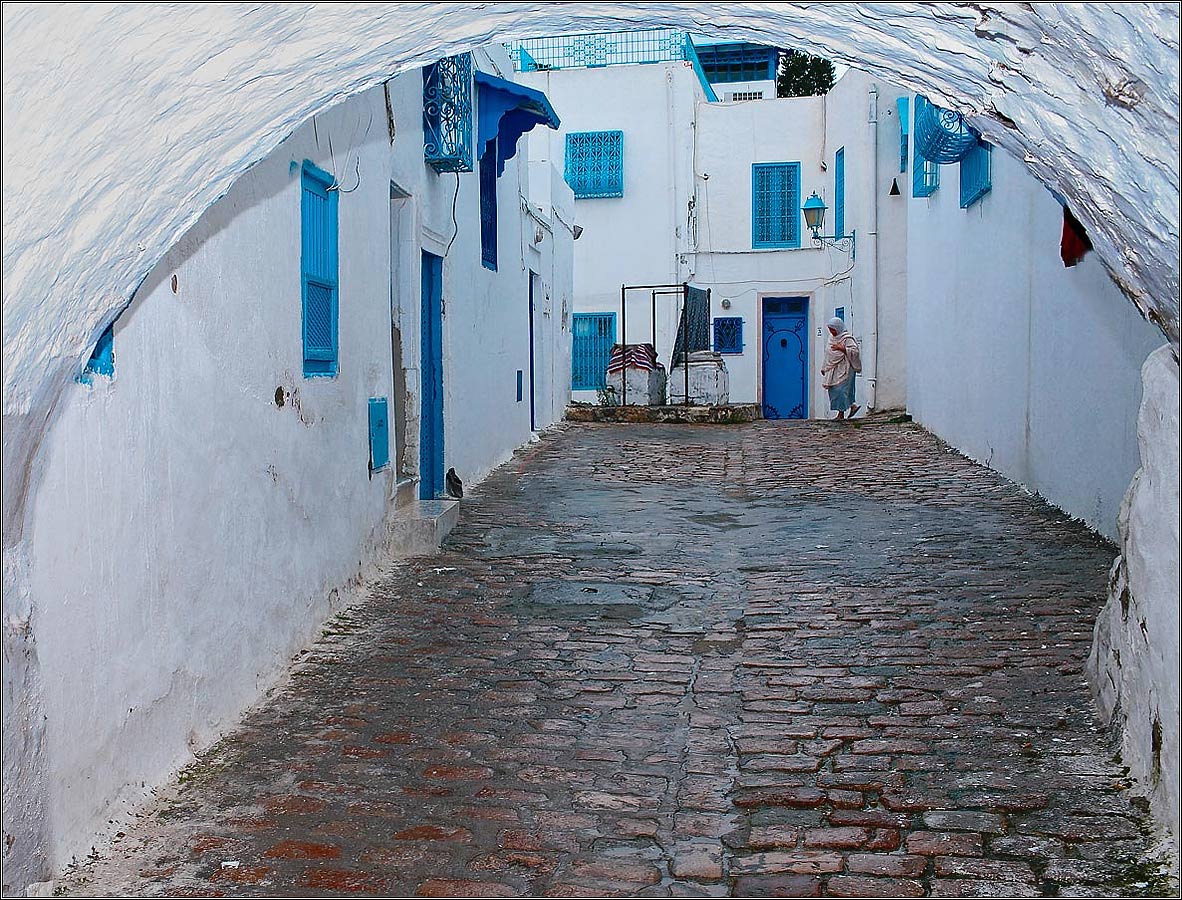 Ала бу. Марокко голубые дворы. Тунис дворик синий. Тунис голубые дворы. Голубой двор.
