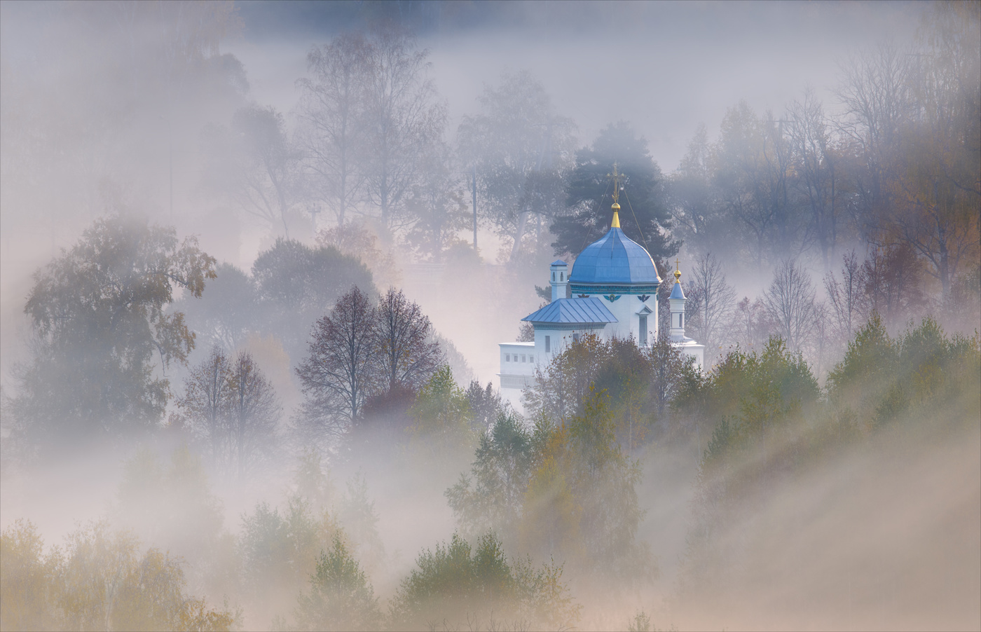 Елецкий Вознесенский собор в тумане фото