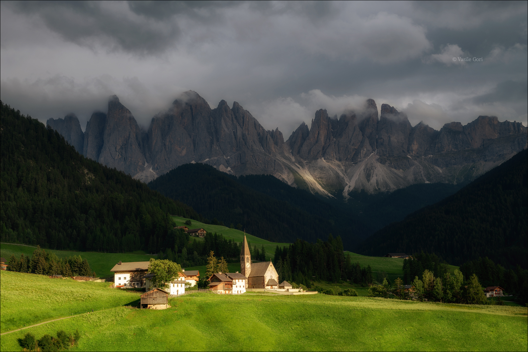 Доломитовые горы, Италия, Val di Funes