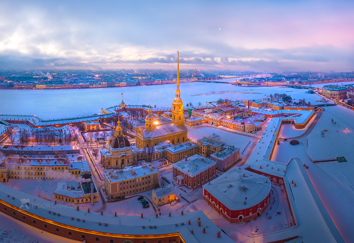 петропавловский собор зимой