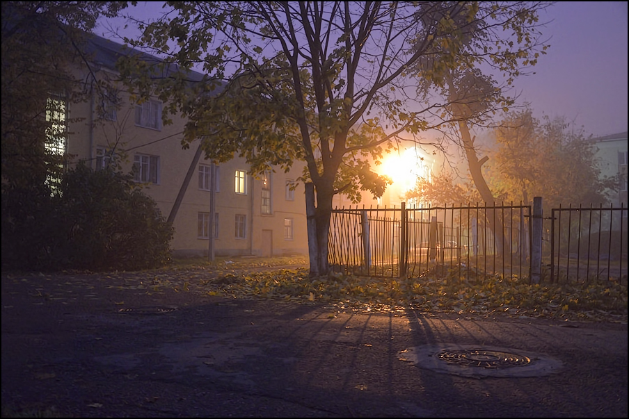 Раннее утро в городе фото