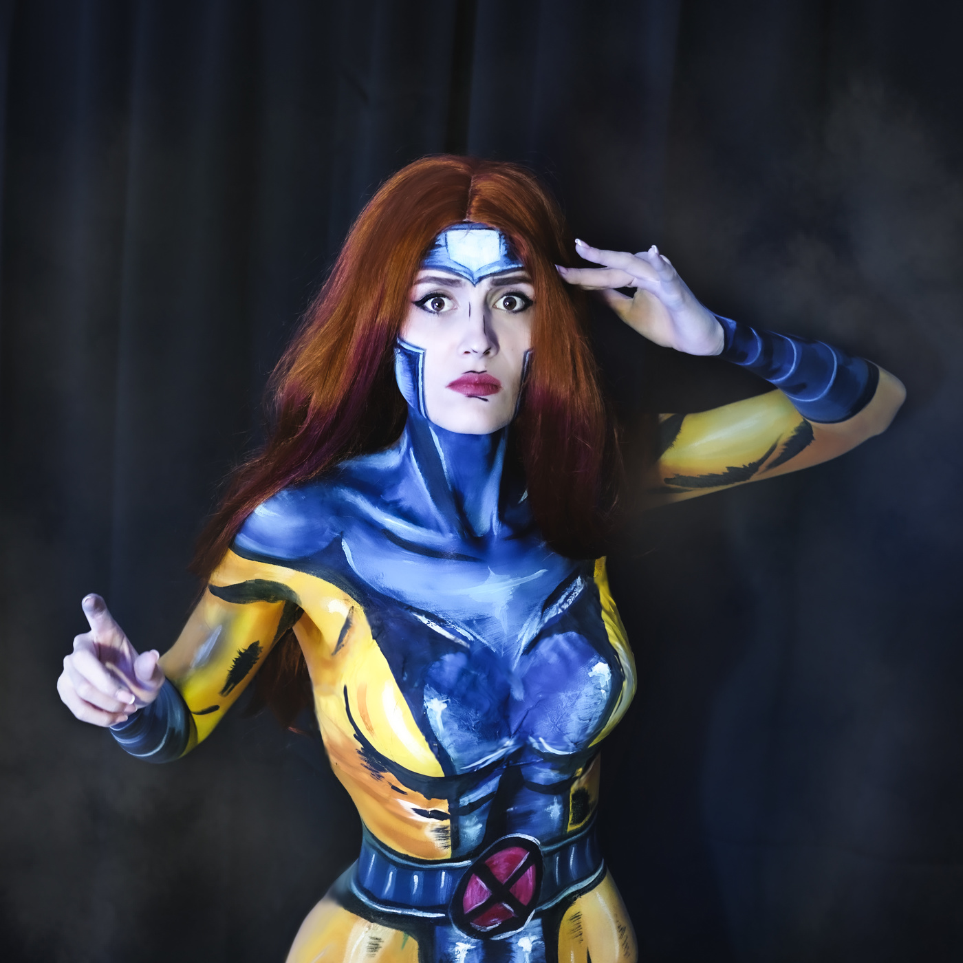 Jean Grey Body-Art - Marvel Comics / Jean Grey BodyArt Cosplay Джин Грей из  вселенной Marvel Comics БодиАрт Косплей Приветик, Я Люсия, делаю БодиАрты и  рисую на себе в прямом эфире на