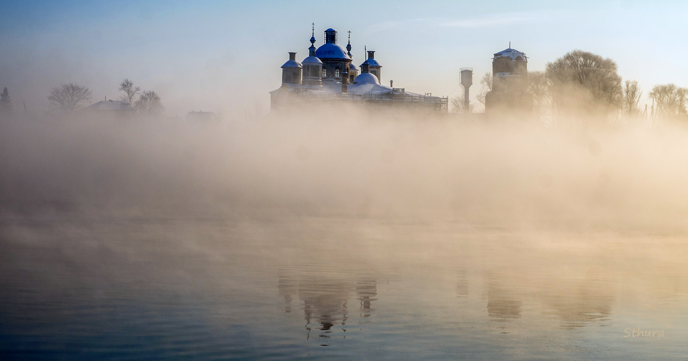 Елецкий Вознесенский собор в тумане фото