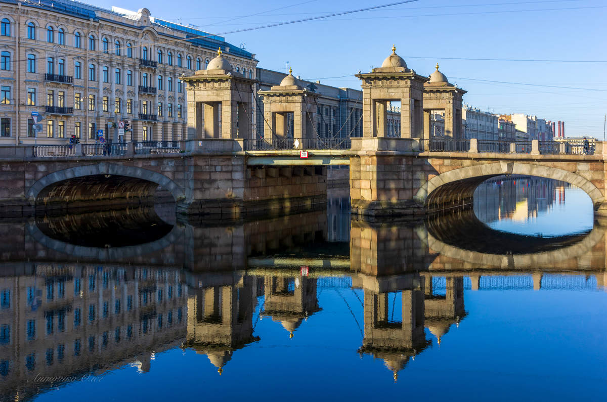 Мост Ломоносова через Фонтанку Санкт-Петербург