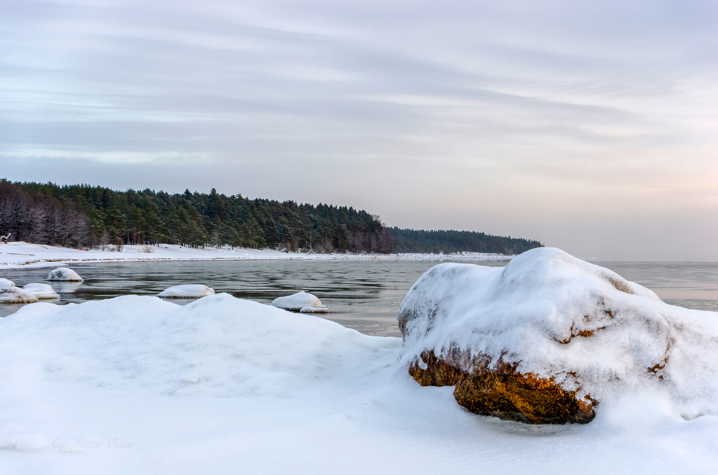 Финский залив зимой Лебяжье