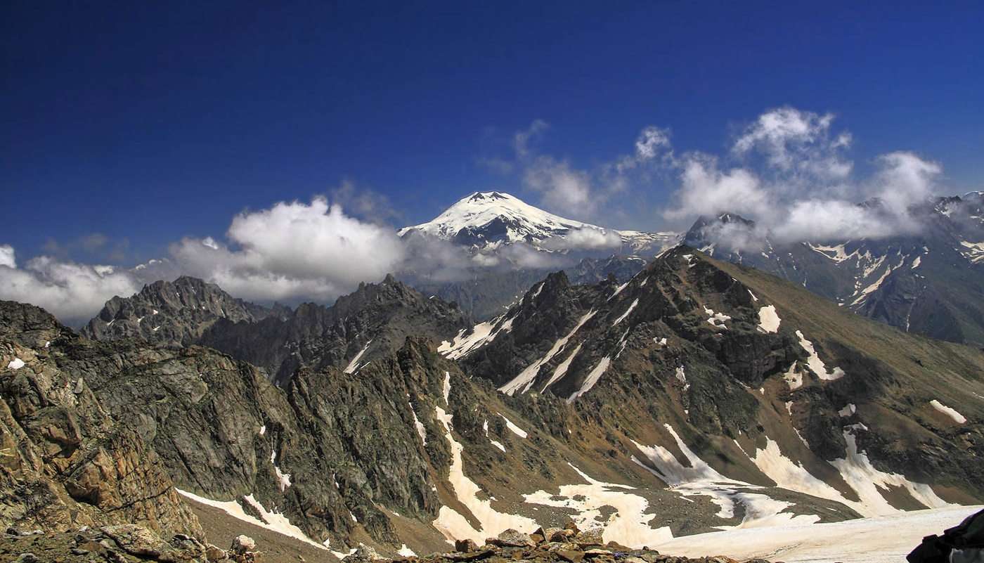 Панорама Казбек Эльбрус