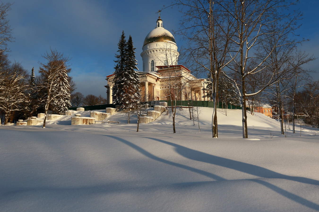 Рублево зима Церковь