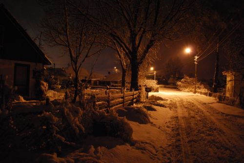 Улица Ночью Зимой Фото