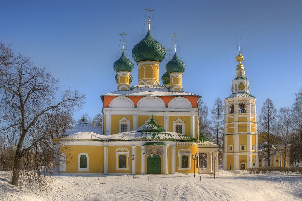 Углич церкви фото. Богоявленский монастырь Углич.