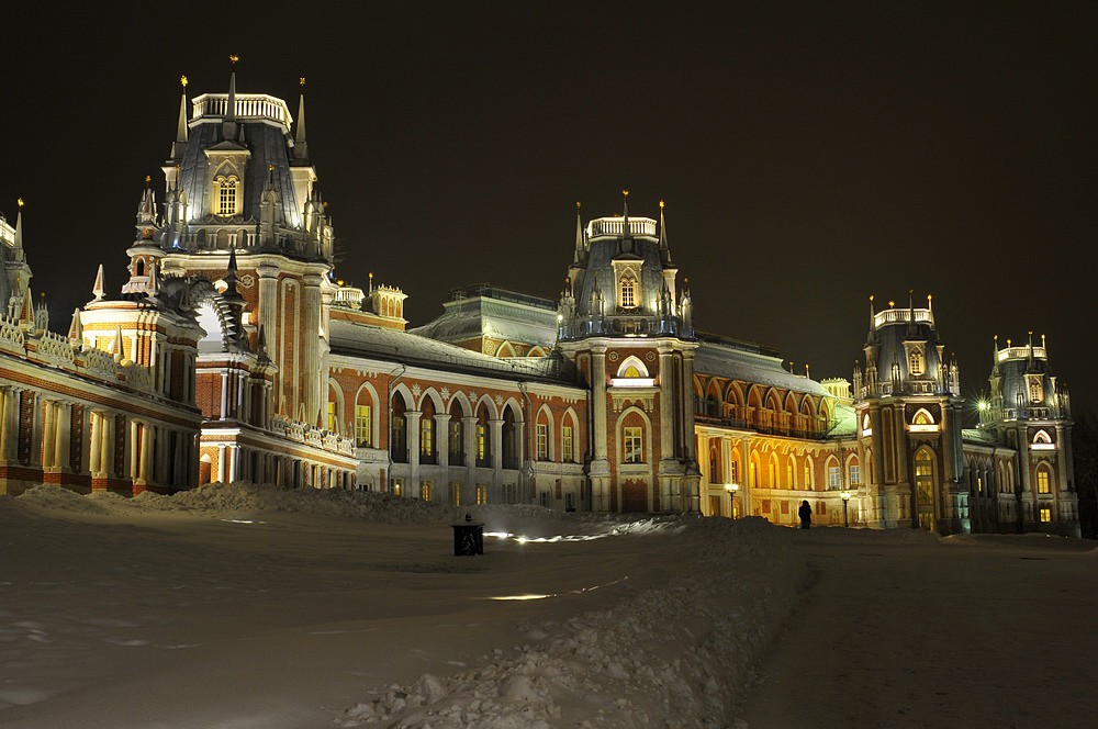 Парк царицыно вечером