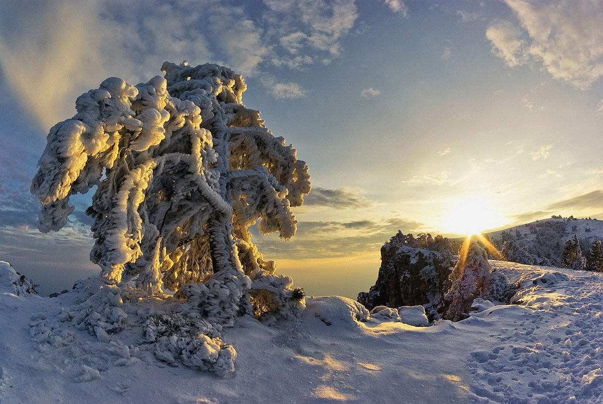 Крымский пейзаж зимой