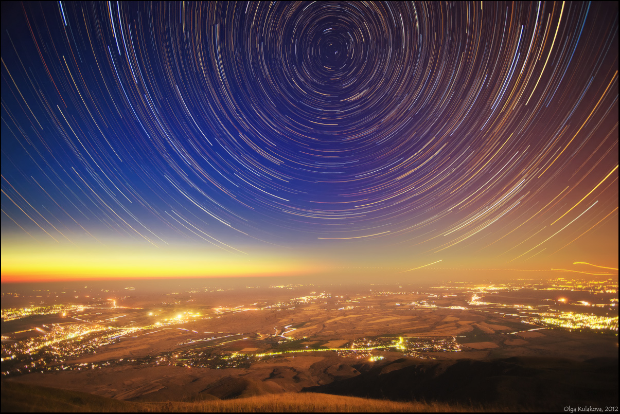 Star trail tier. Ночное небо со звездами. Night Sky. Startrails.