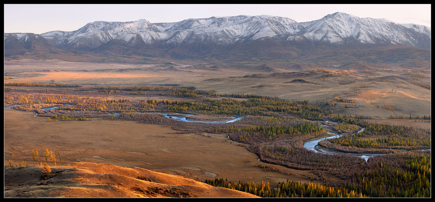 Курайская степь Алтай панорама