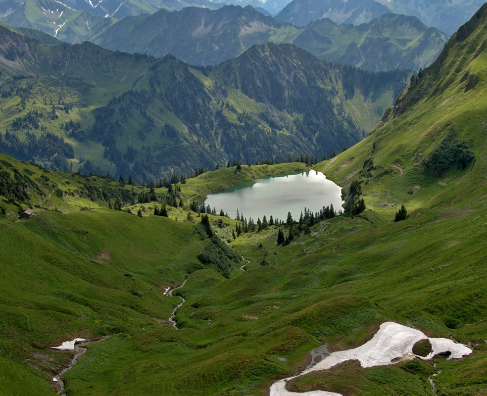 Seealpsee Швейцария озеро