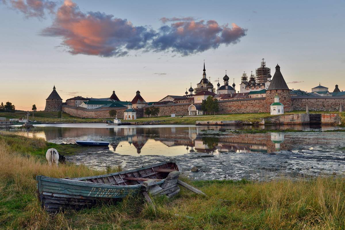 Белое море,Соловецкий монастырь,Архангельск