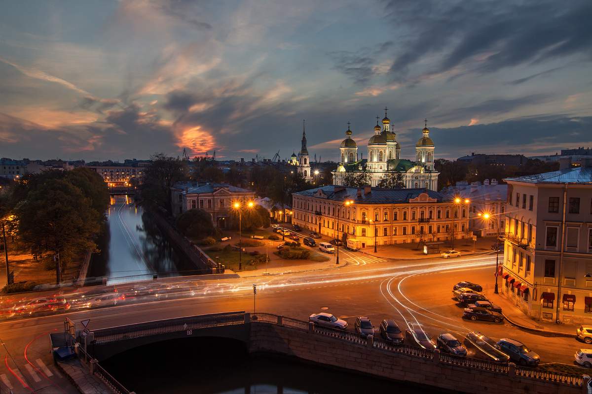 Коломна Петербург осень Никольский собор