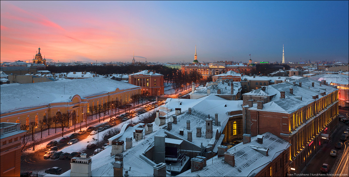 Крыши санкт петербурга зимой