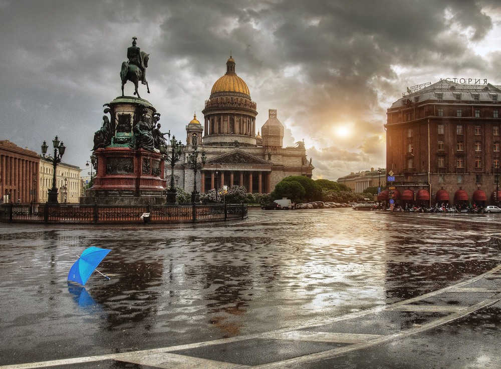 Фото санкт петербурга под дождем