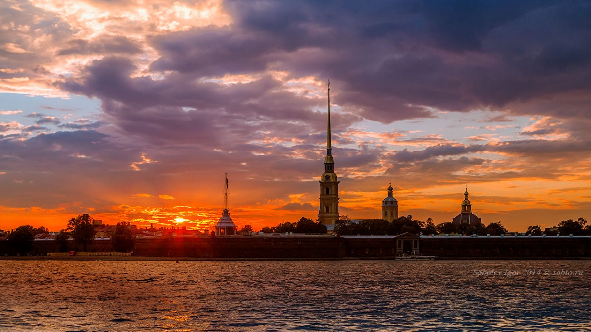 Санкт Петербург Петропавловская крепость закат