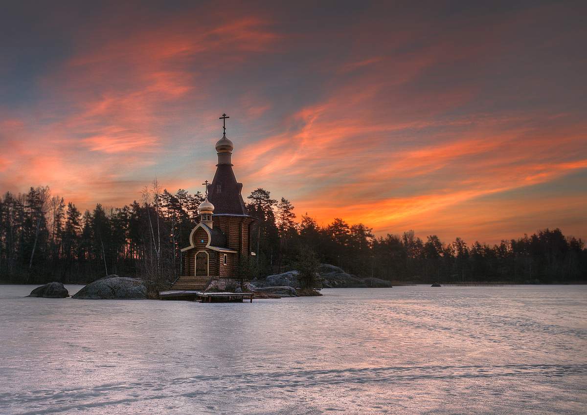 Храм Андрея Первозванного зима