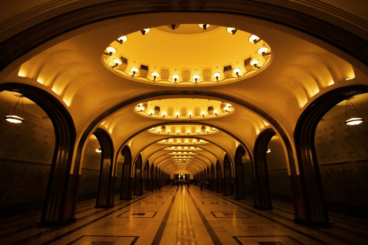 Станция метро Маяковская, Москва, Россия