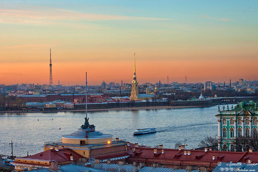 Крыши Санкт Петербурга с Петропавловской