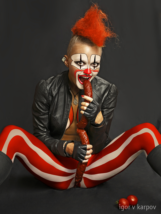 girl, portrait, punk, rock, девушка, bella, circus, clown, Фото, Фотография...
