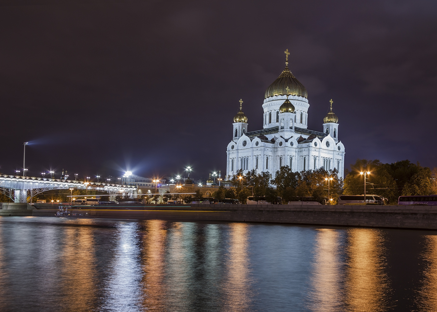 храм христа спасителя ночное