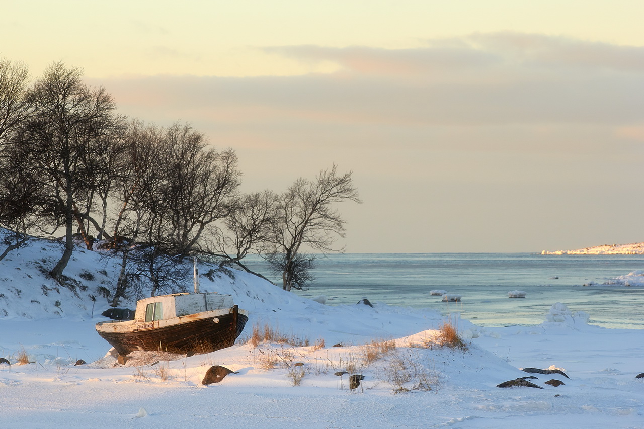 зимнее белое море