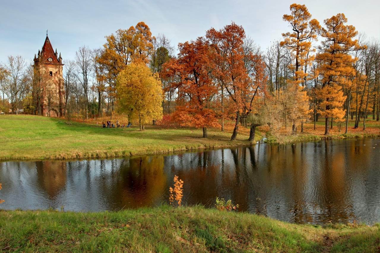 Осень Царское село храм