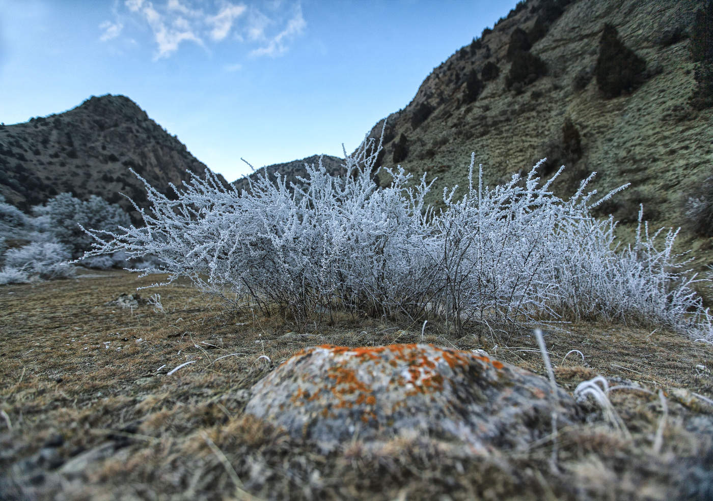 Зима в горах Таджикистана