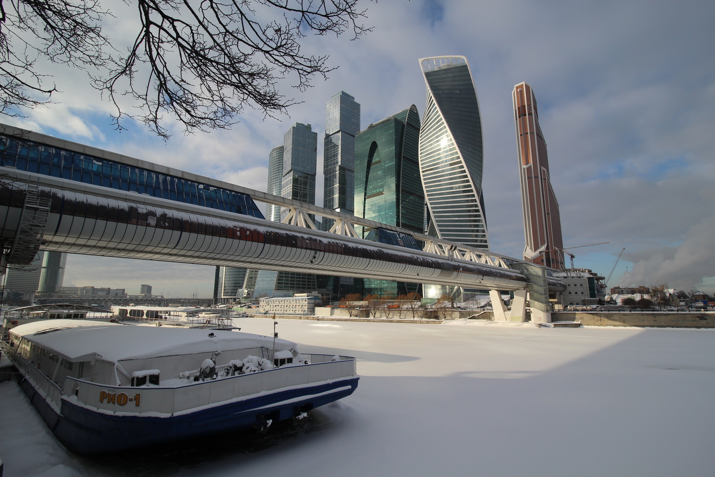 москва сити зимой реальные