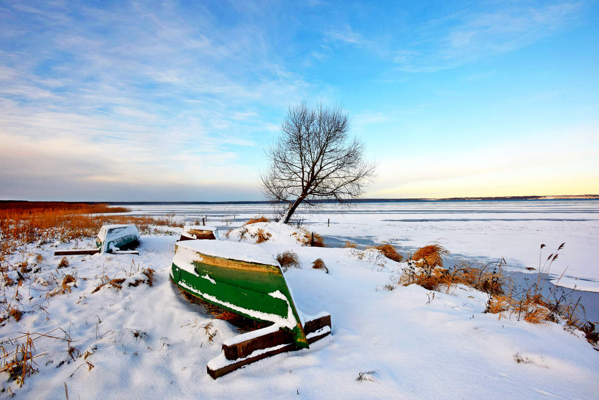 Плещеево озеро Переславль Залесский зимой