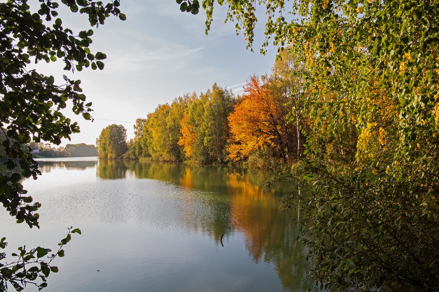 Волга река Самара осень